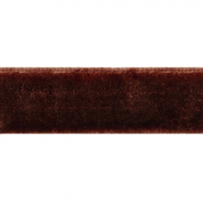 Лента бархатная нейлон, шир.12 мм, (упак. 45,7м), цв.120-шоколад - купить в Хабаровске. Цена: 396 руб.
