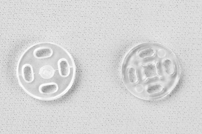 Кнопки пришивные пластиковые 11,5 мм, блистер 24шт, цв.-прозрачные - купить в Хабаровске. Цена: 59.44 руб.