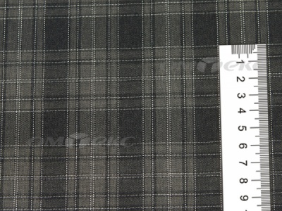Ткань костюмная клетка 25235 2004, 185 гр/м2, шир.150см, цвет серый/бел - купить в Хабаровске. Цена 